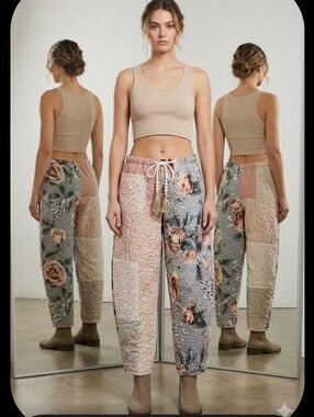 Upcycled Quilted Barrel Pants S-L Handmade Dont Throw It Out